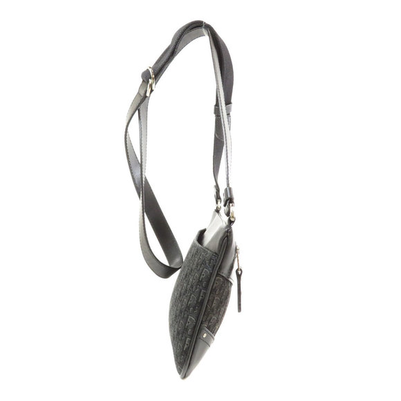 Christian Dior Trotter Pattern Shoulder Bag Canvas Black - Picture 3 of 9